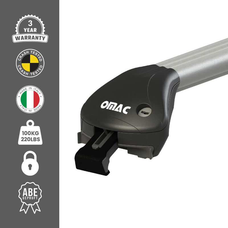 Barres de toit ajustables transversales pour Mazda CX-80 2024-2025 Alu 2x ABE
