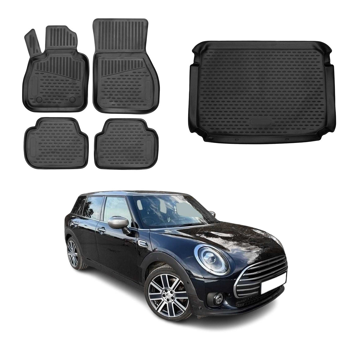 OMAC Kit Tapis de Sol et Coffre pour Mini Clubman F54 2015-2024 Supérieur