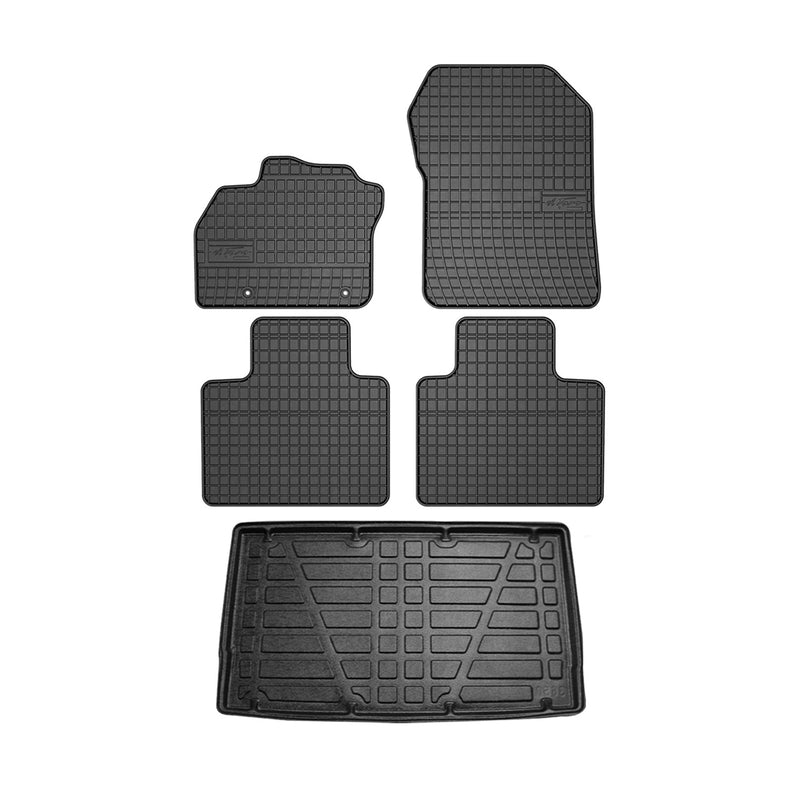 Kit Tapis de sol et coffre pour Renault Zoe 2012-2024 TPE Noir