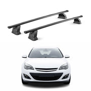 Barres de toit acier pour Opel Astra J HB Break Berline 2009-2015 Noir 2x