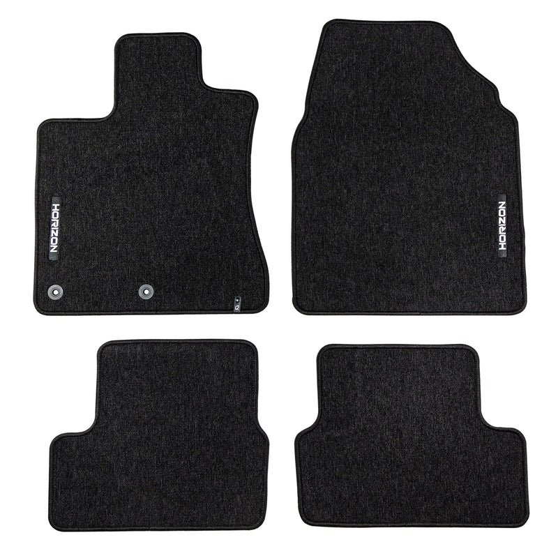 Tapis de Sol de Voiture pour Nissan Qashqai I 2006-2013 Velours Noir 4Pcs
