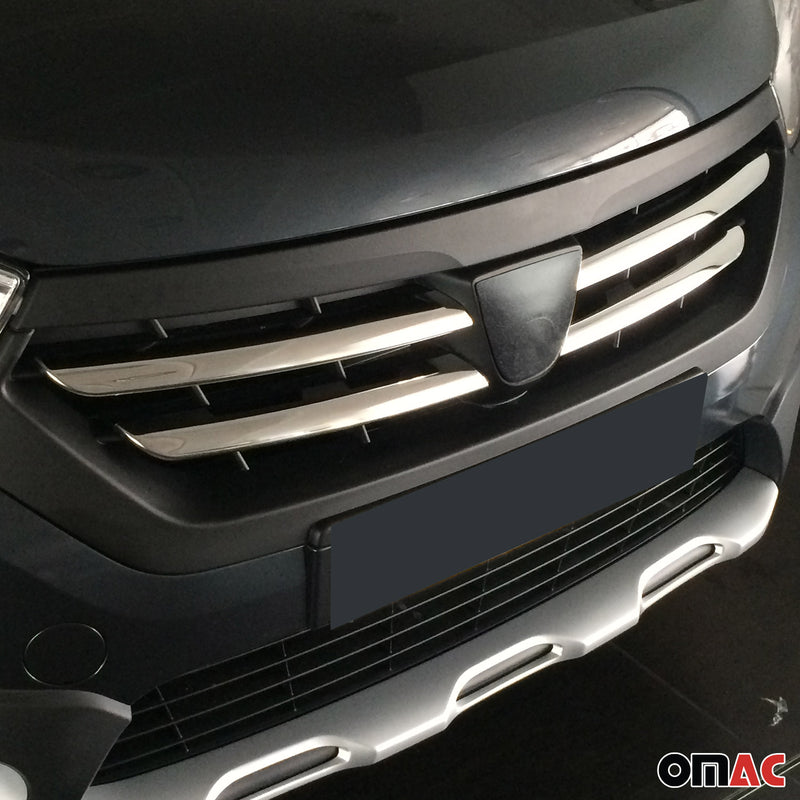 Moulure de Grille de Calandre pour Dacia Dokker 2012-2016 Chromé 4Pcs