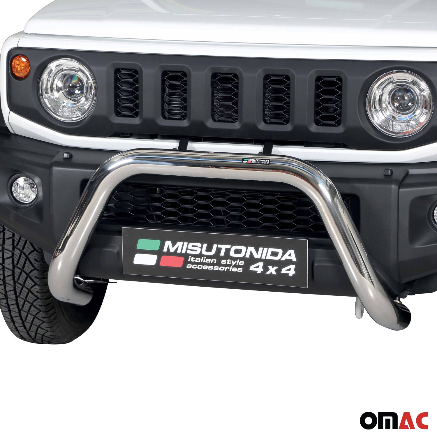 Pare-buffle Avant pour Suzuki Jimny 2018-2026 76 mm en Acier Gris