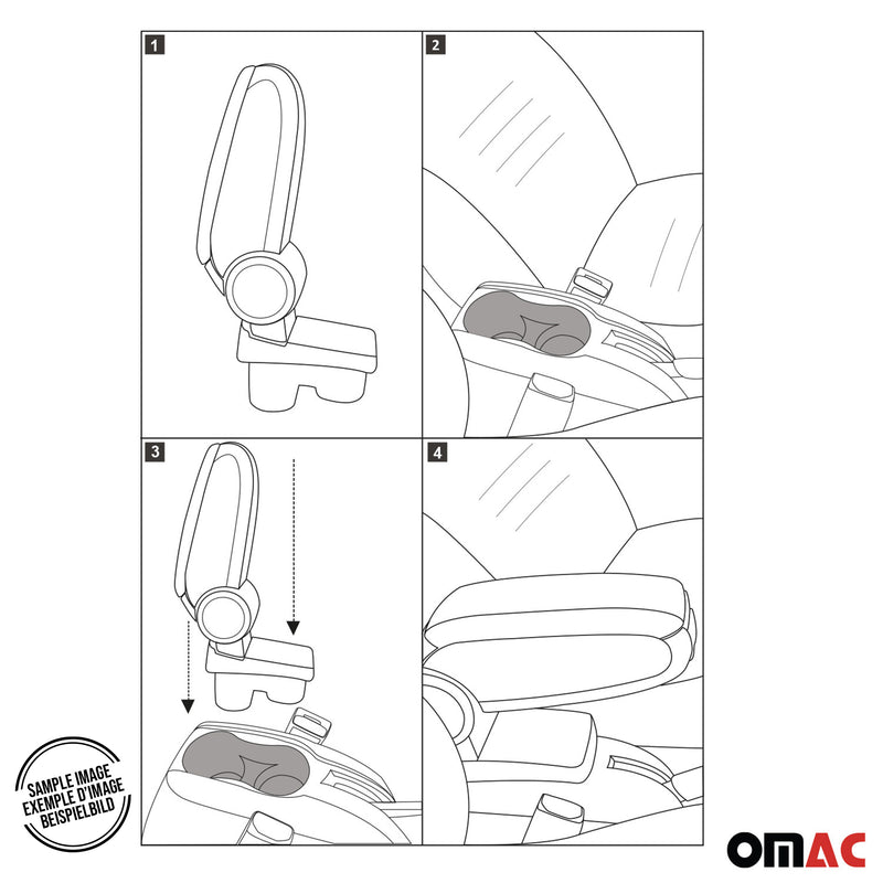 Accoudoir central pour Renault Clio 4 2012-2019 Noir