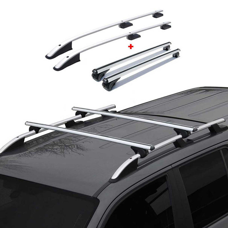 Kit Barres de toit pour Ford Transit Tourneo Custom Gris L1 Empattement Court 4x