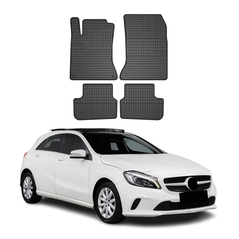 Tapis de Sol pour Mercedes Classe A W176 2012-2018 Caoutchouc Noir