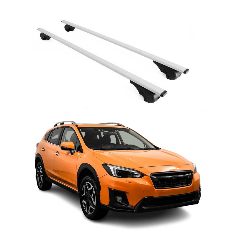 Barres de toit Transversales pour Subaru XV 2011-2017 Fer Argent