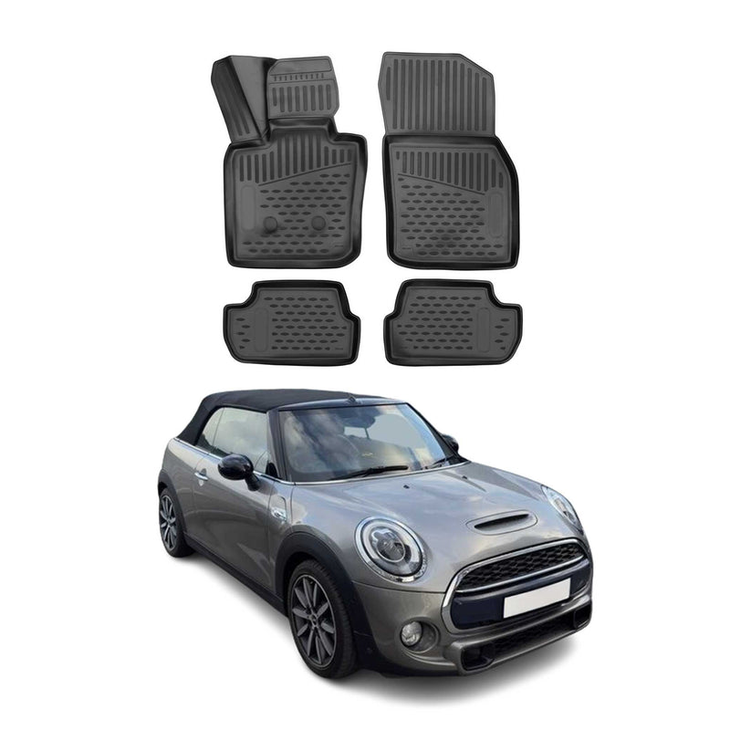 OMAC Tapis de sol pour MINI Cabriolet F55 F56 F57 2014-2024 en caoutchouc Noir