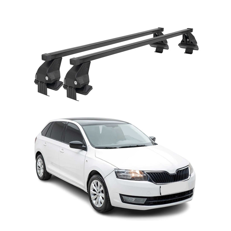 Barres Transversales Menabo pour Skoda Rapid Spaceback 2013-2019 Noir