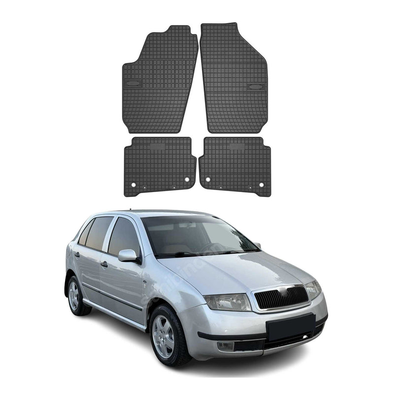 Tapis de Sol pour Skoda Fabia I 1999-2008 OMAC Noir Caoutchouc