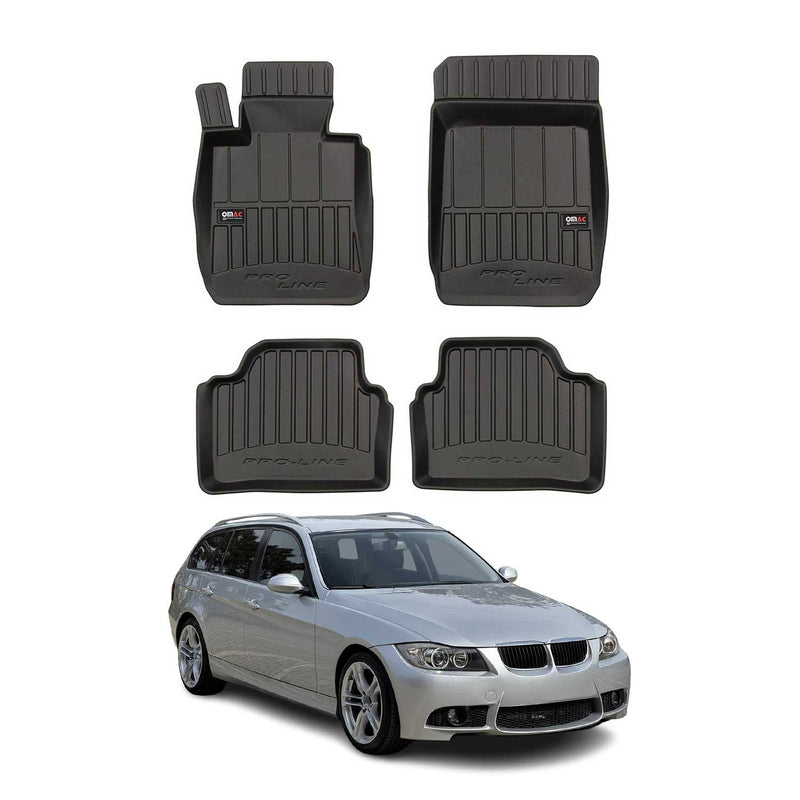 Tapis de Sol pour BMW Serie 3 E91 2005-2013 TPE Noir