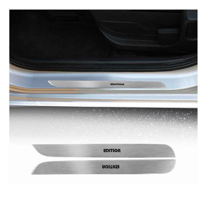 Seuils de porte pour Opel Crossland X 2017-2025 en acier inox Chromé