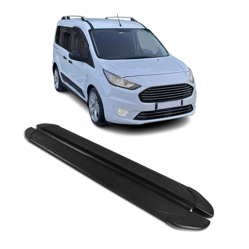 Marchepieds Latéraux pédale pour Ford Connect 2014-2024 Alu Noir L1 Court 2Pcs