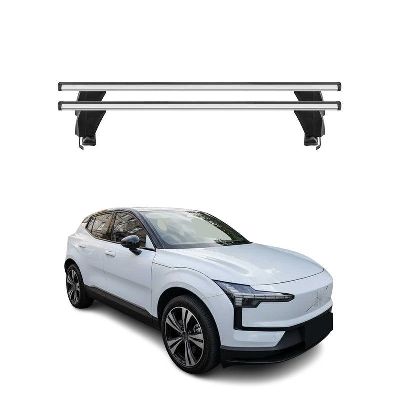 Menabo Barres de toit transversales pour Volvo EX30 2023-2025 Alu Gris 2x