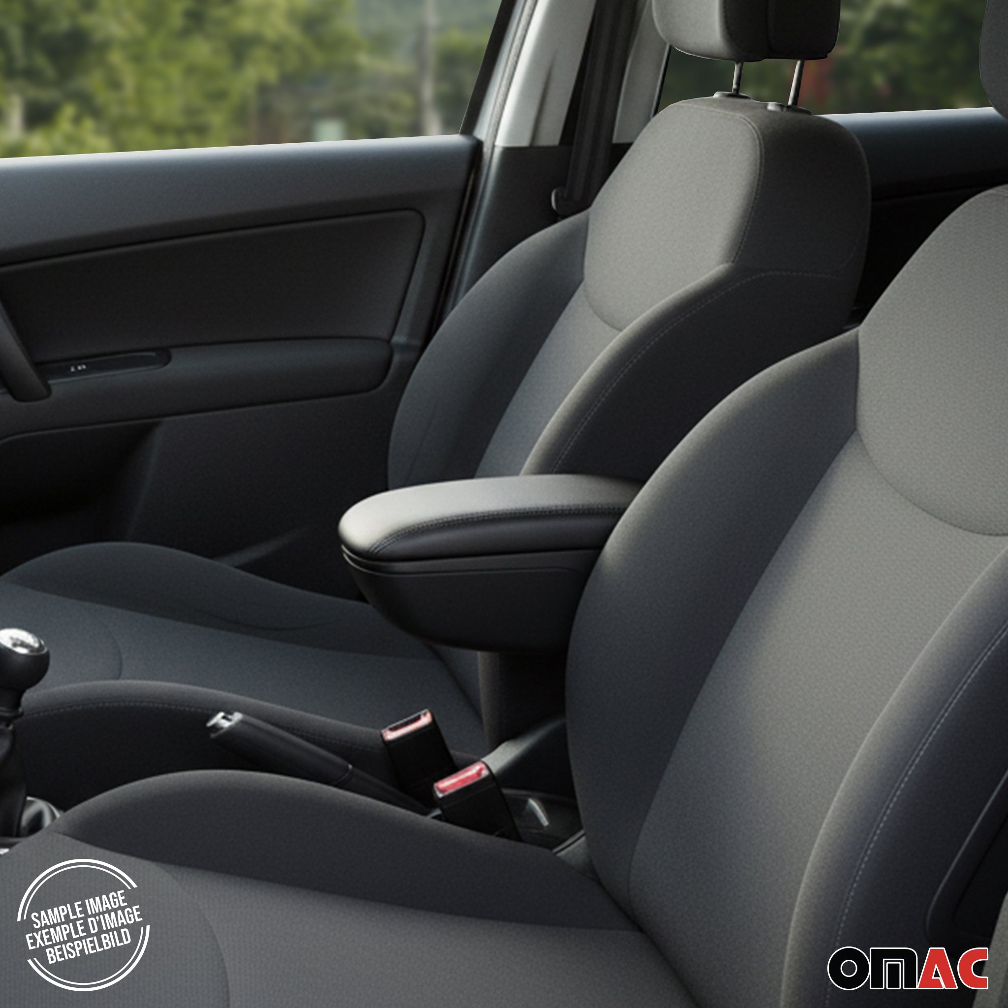 Accoudoir central Pour Fiat 500 500C 2016-2024 HB Simili-cuir Noir Coulissant