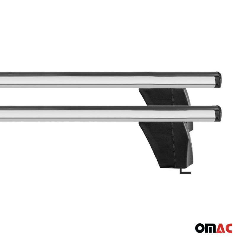 Menabo Barres de toit Transversales pour Lancia Musa 2004-2006 Gris ABE 2x