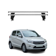 Menabo Barres de toit Transversales pour Suzuki Celerio 2015-2021 Gris ABE 2x