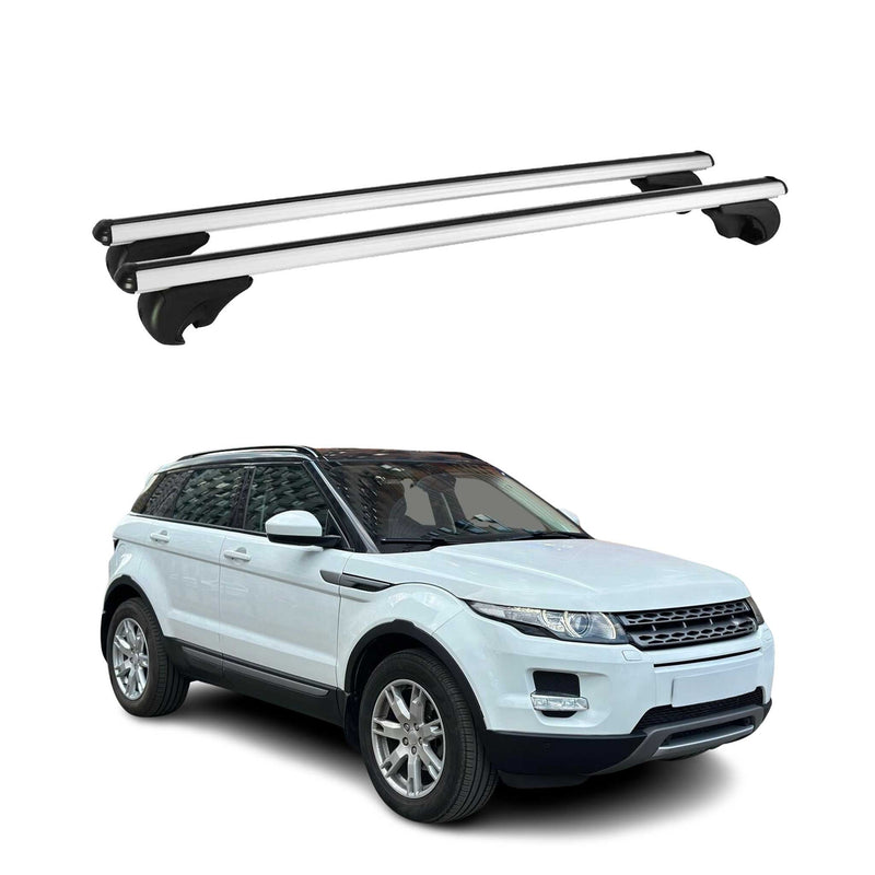 Barres de toit Transversales pour Land Rover Evoque 2011-2019 Aluminium Argent