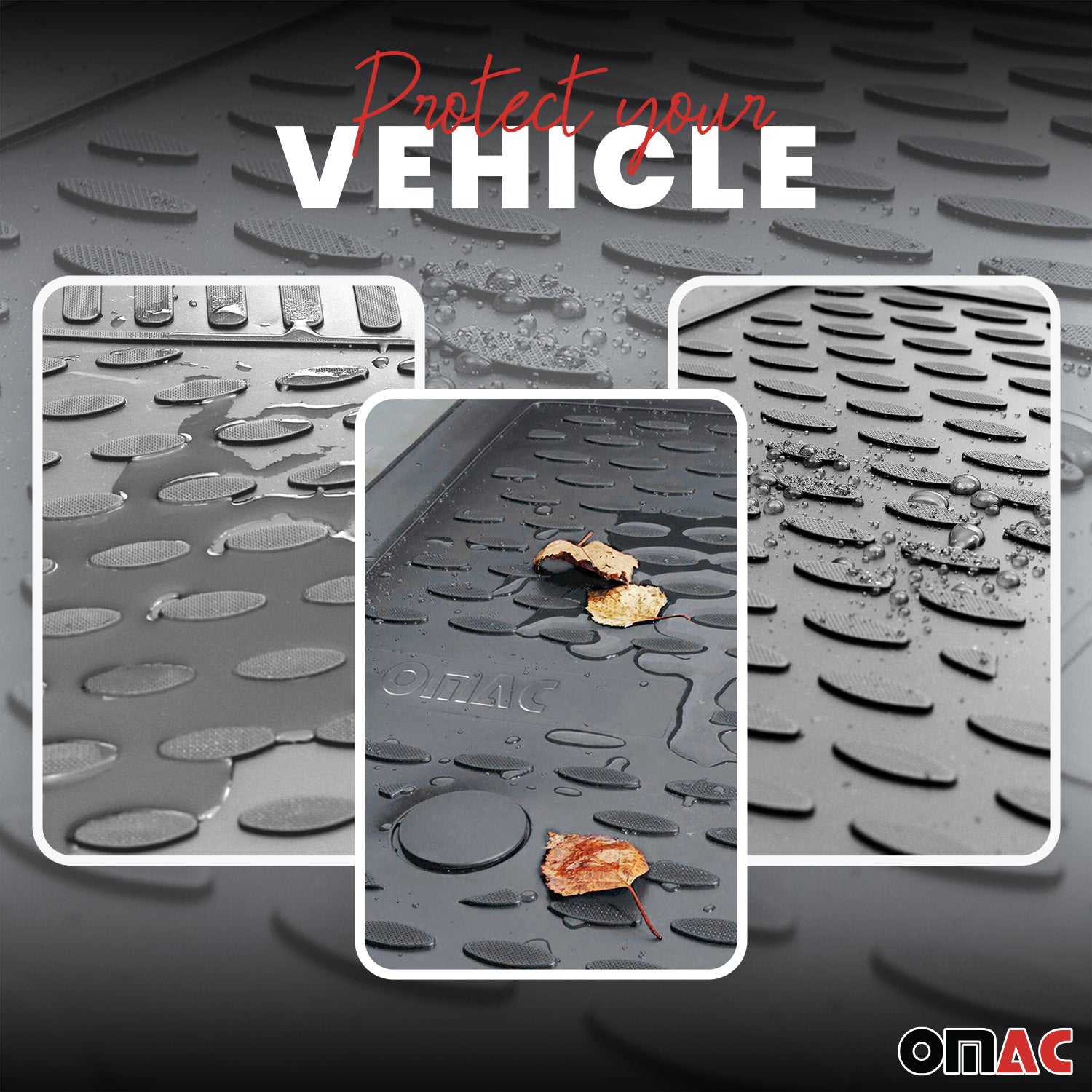 OMAC 3D Tapis de sol pour BMW X4 F26 2014-2018 caoutchouc TPE Gris 4Pcs