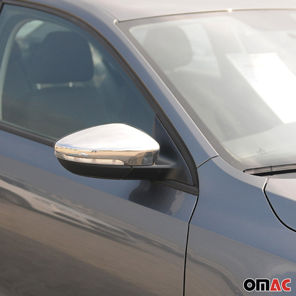Coques de Rétroviseurs pour VW Scirocco III 2008-2017 en Acier Chromé Argent