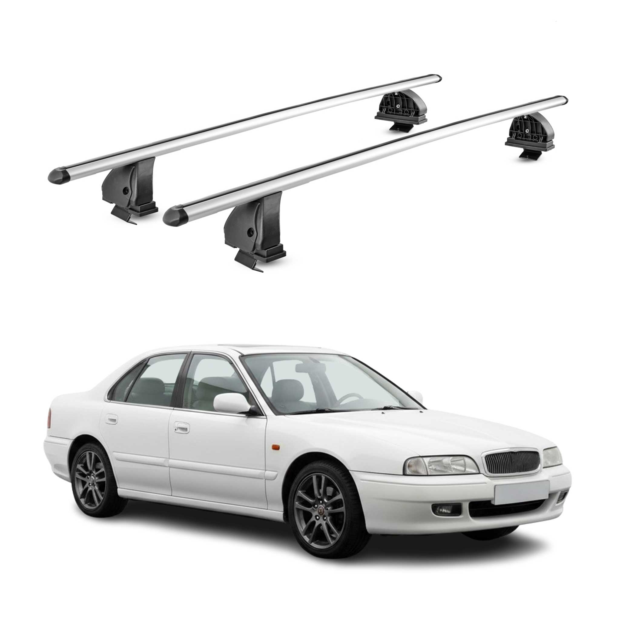Barres de toit transversales Alu pour Rover 600 1993-1999 TÜV 75 kg Gris 2Pcs