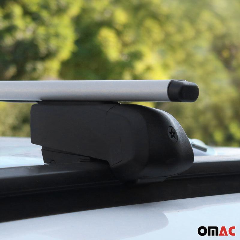 Barres de toit Transversales pour Mazda CX-9 2016-2023 Fer Argent ABE