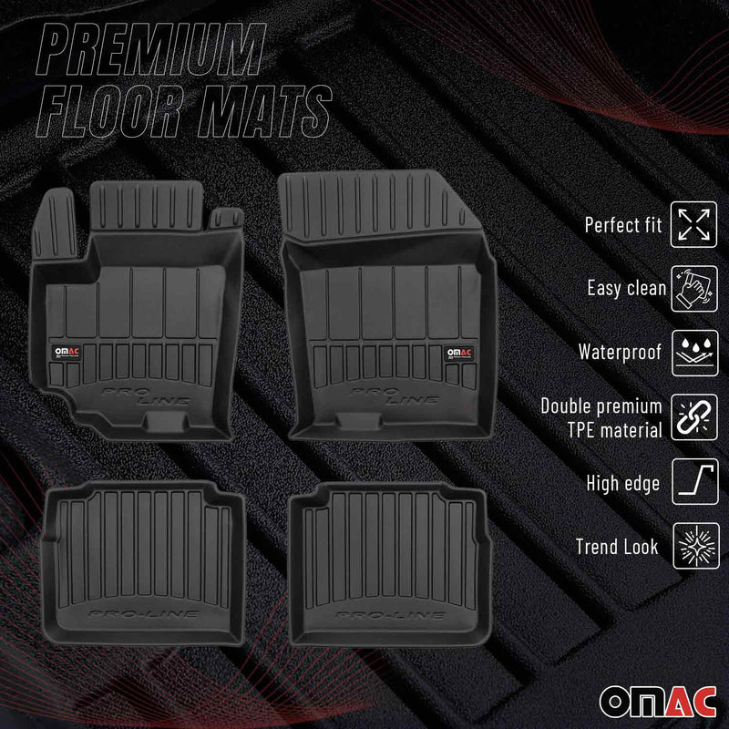 OMAC Tapis de sol en caoutchouc pour Suzuki SX4 S-Cross 2013-2023 Noir Premium