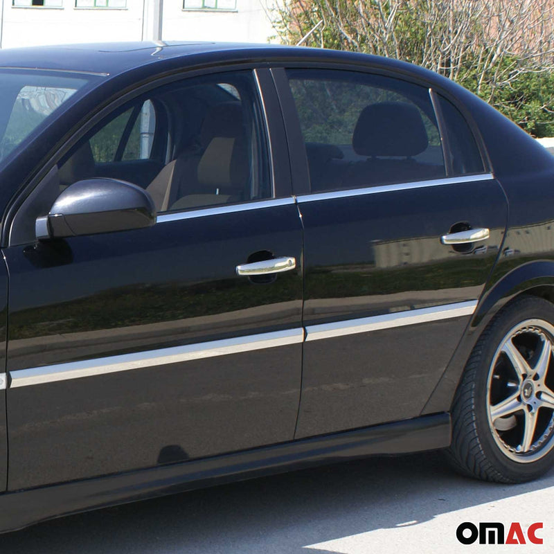 Baguettes pour contour Latérales pour Opel Vectra C Limo 2002-2008 Chromé 4x
