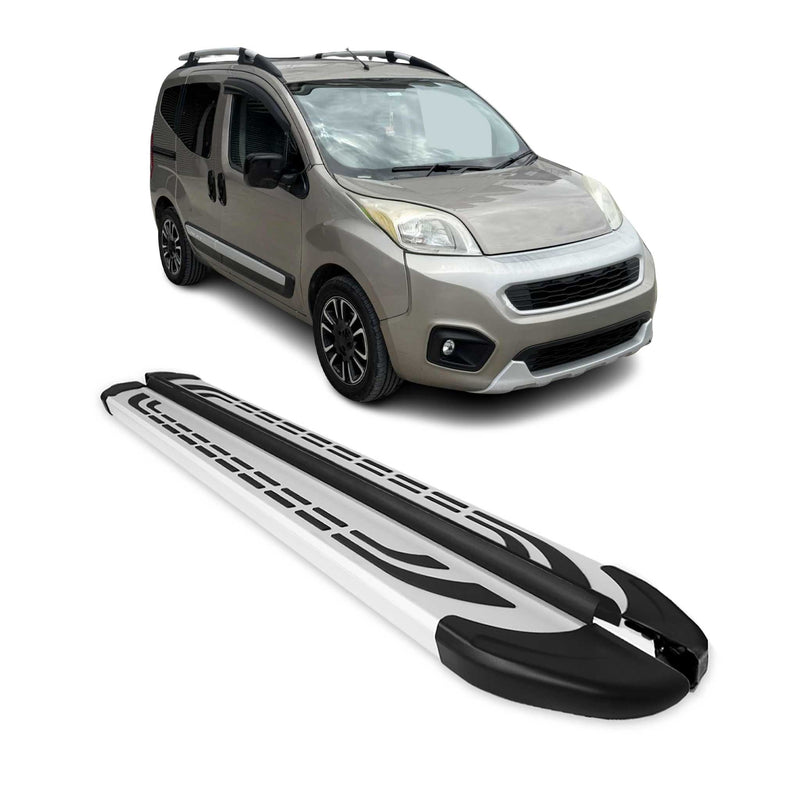 Marchepieds Latéraux pédale pour Fiat Qubo 2007-2021 Aluminium Gris 2Pcs