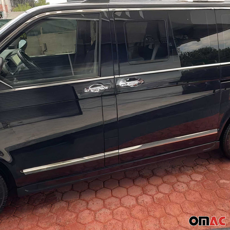 Garniture Baguette de porte latérale pour VW T6 T6.1 tout 2015-24 L1 inox chromé