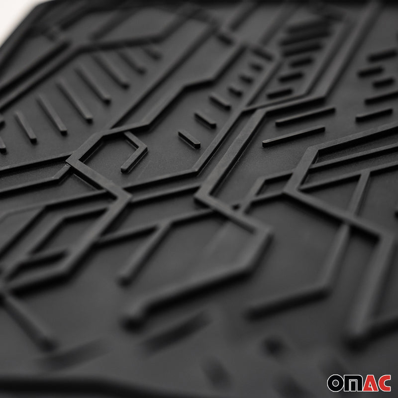 Tapis de Sol de Voiture pour Nissan Qashqai I 2006-2013 Caoutchouc 2Pcs Noir