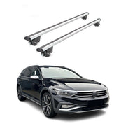Barres de toit transversales pour VW Passat B8 Alltrack 2015-2019 2 pcs en Alu gris TÜV ABE