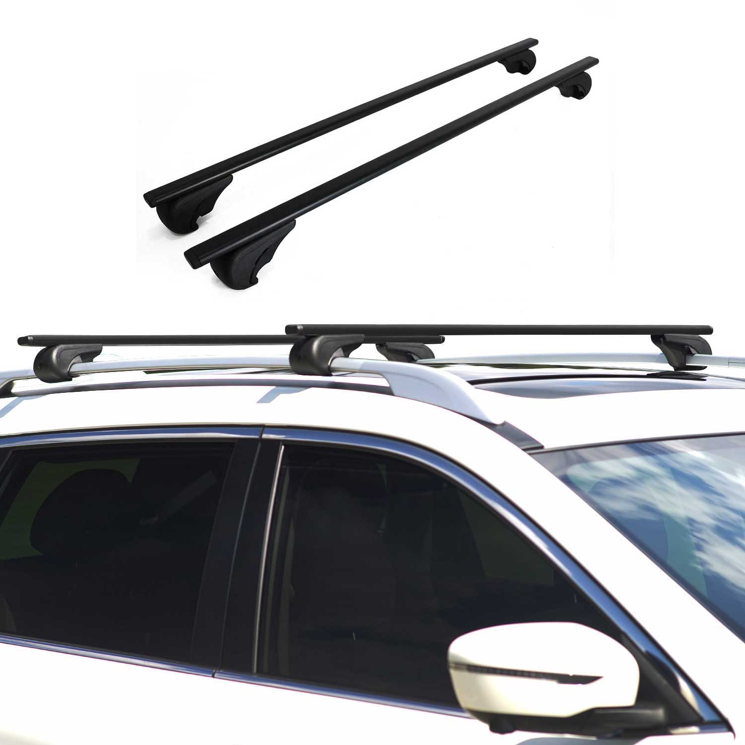 Barres de toit Transversales pour Citroen Jumpy 2016-2026 Acier Noir 2Pcs