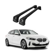 Barres de toit transversales pour BMW Serie 1 F40 2019-2024 Aluminium Noir 2Pcs