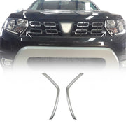 Cadres phares pour Dacia Duster II 2018-2021 2 PCS en acier inoxydable Chromé