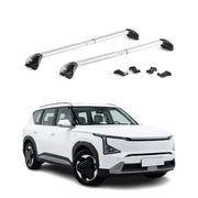 Barres de toit transversales pour Kia EV5 2024-2026 Aluminium Gris 2x ABE