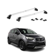 Barres de toit transversales pour Opel Crossland X/Grandland X 2017-25 Gris ABE