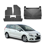 Kit Tapis de sol et coffre pour Peugeot 5008 I 2010-2017 TPE Noir
