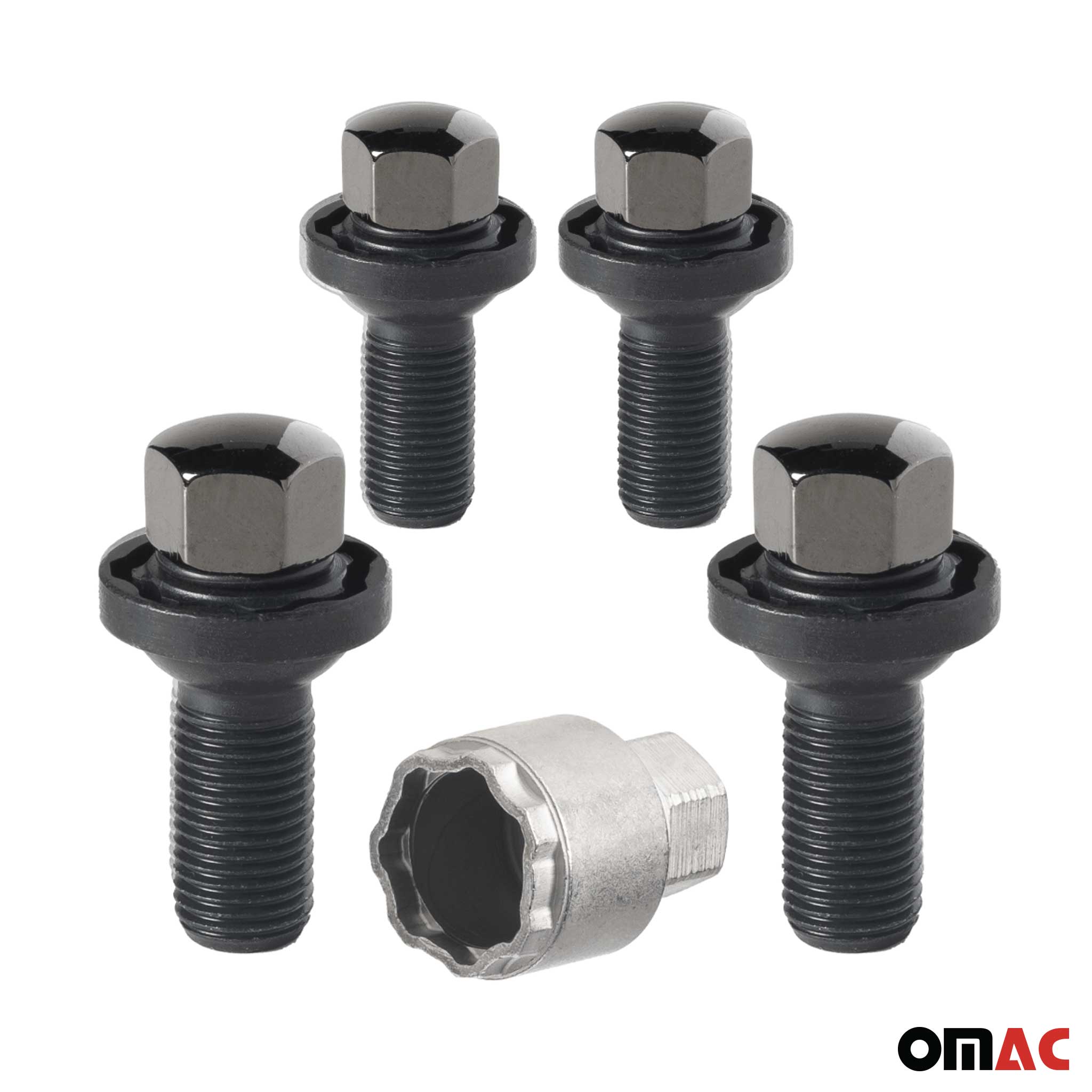 Vis de roue antivol pour Cupra Terramar 2024-2026 Acier Noir lot de 4 M14X1,5