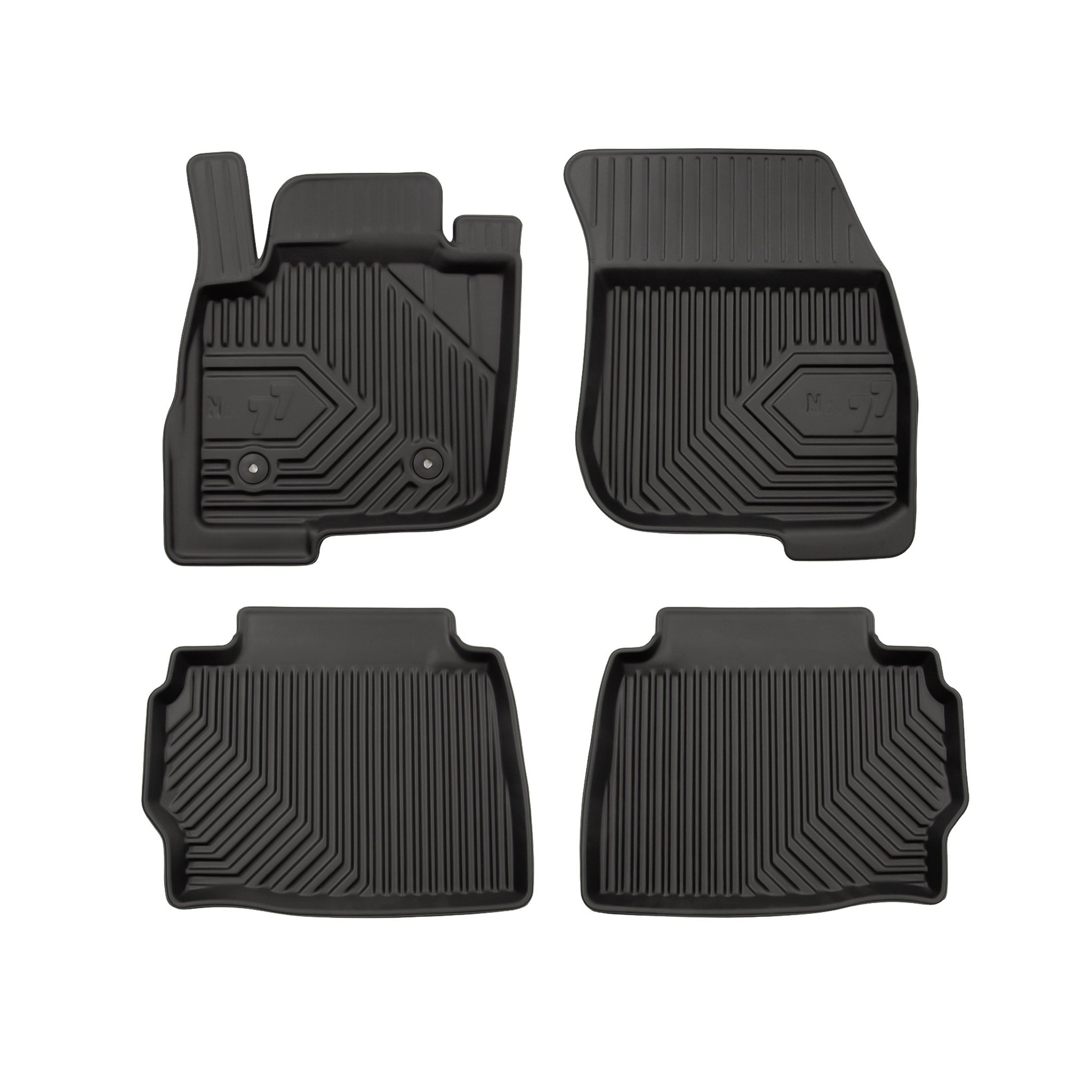 Tapis de Sol de Voiture pour Ford Mondeo V 2014-2022 TPE Antidérapant Noir 4Pcs