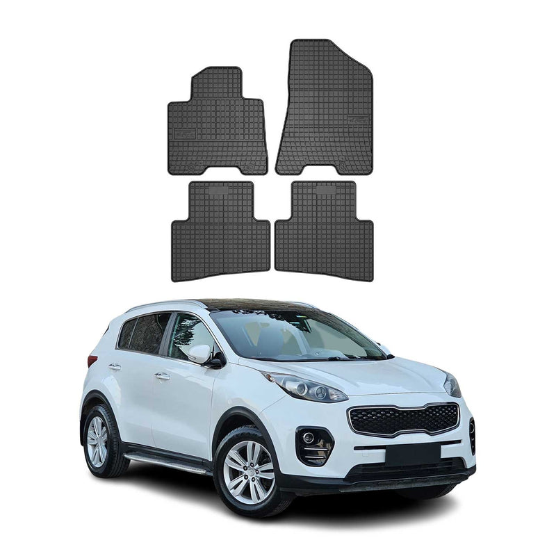 Tapis de Sol pour Kia Sportage IV 2015-2018 OMAC Noir Caoutchouc