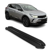 2024-2026 Opel Grandland II Marchepieds Latéraux pédale Alu Noir Gris 2Pcs