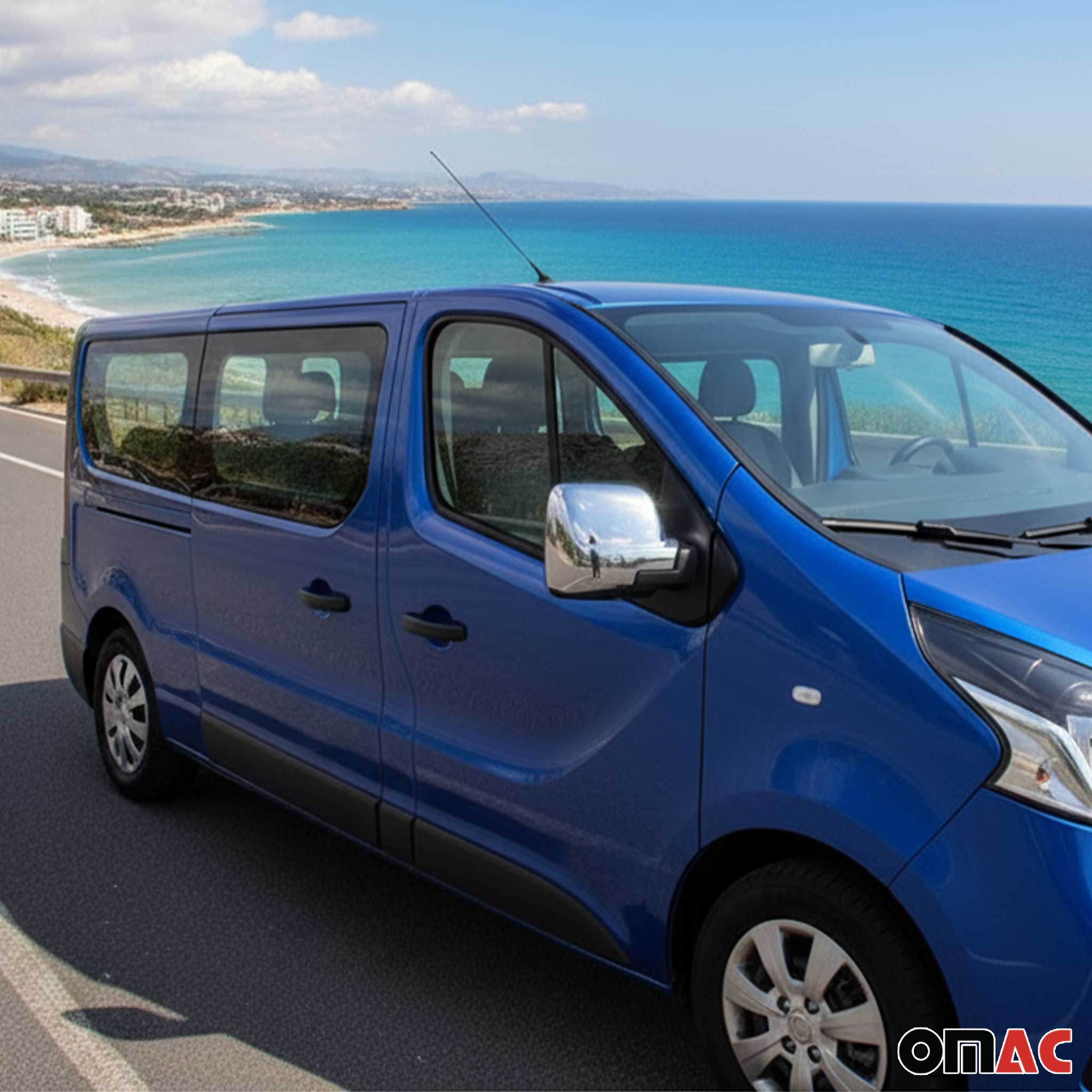 Coques de Rétroviseurs pour Renault Trafic 2016-2026 en ABS Argent