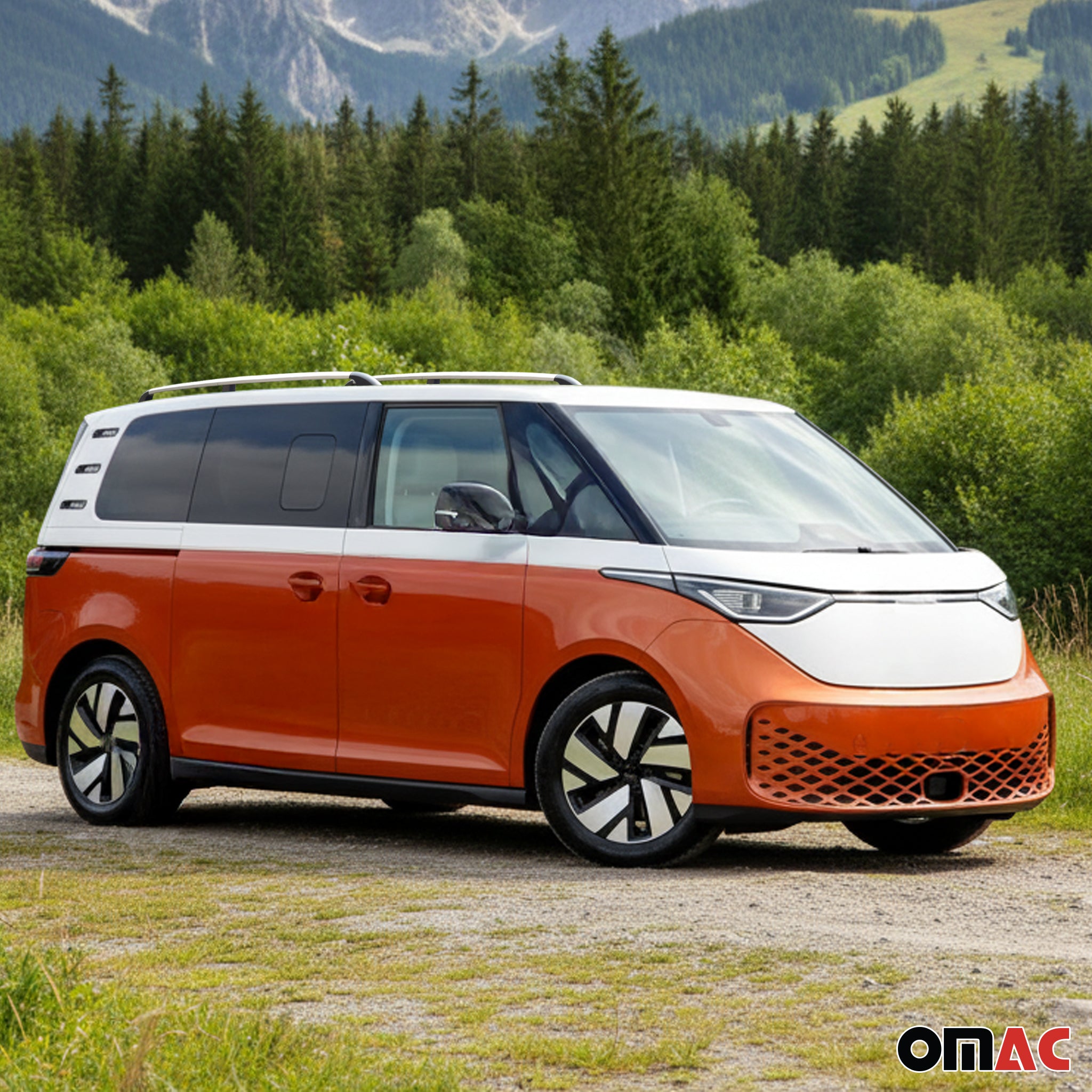 Barres De Toit Longitudinales pour VW ID.Buzz 2022-2026 L1 court Alu Gri 2x