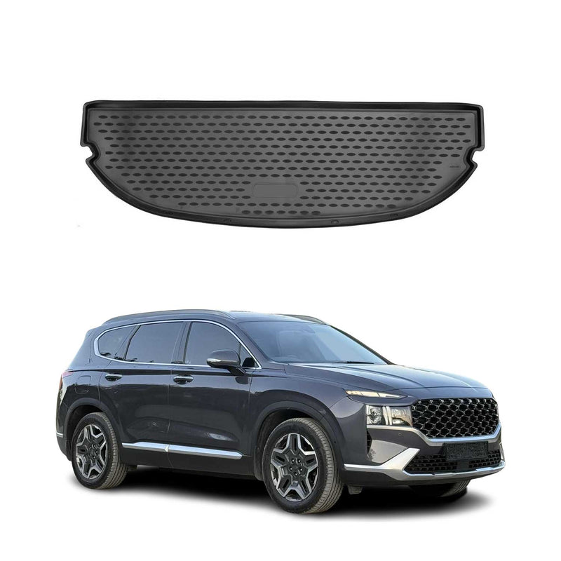 Tapis de Coffre pour Hyundai Santa Fe 2021-2022 TPE Noir