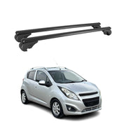 Barres de toit Transversales pour Chevrolet Spark 2010-2015 Aluminium Noir
