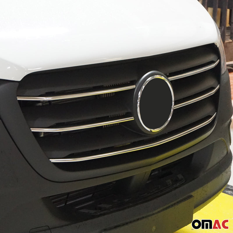 Moulure de Grille de Calandre pour Mercedes Sprinter 2018-2025 Chromé Brossé 5x