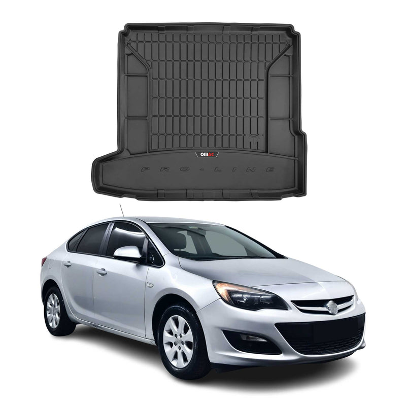 Tapis de Coffre pour Opel Astra J 2012-2019 Noir TPE