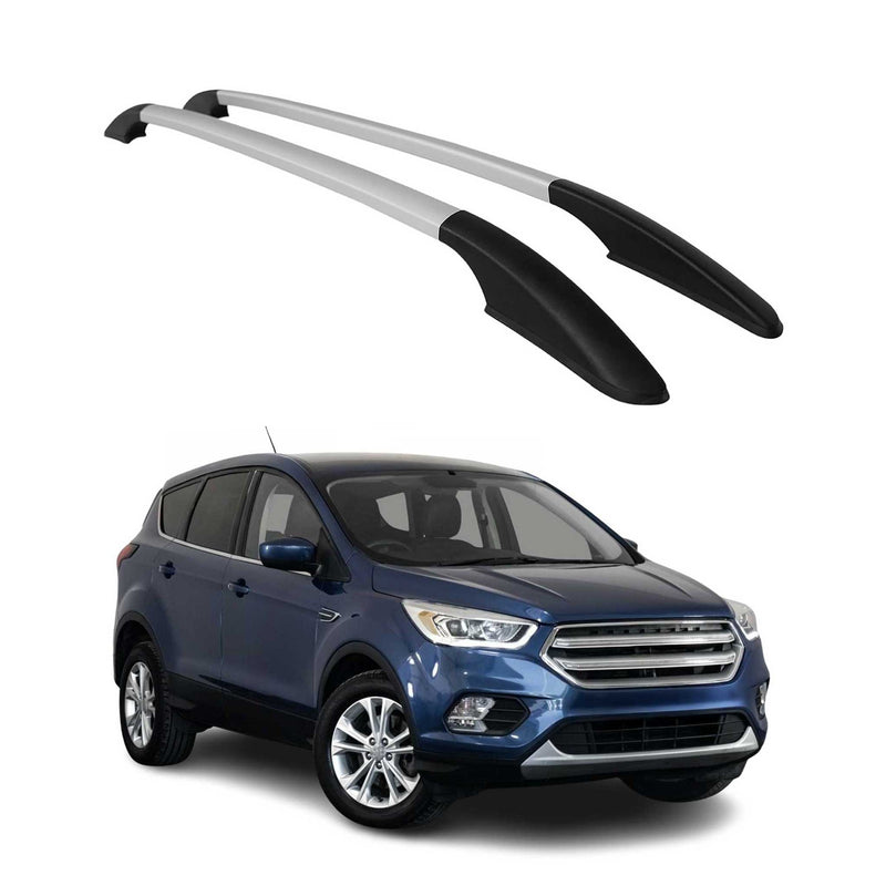 Barres de toit longitudinales pour Ford Kuga 2012-2019 Aluminium Gris