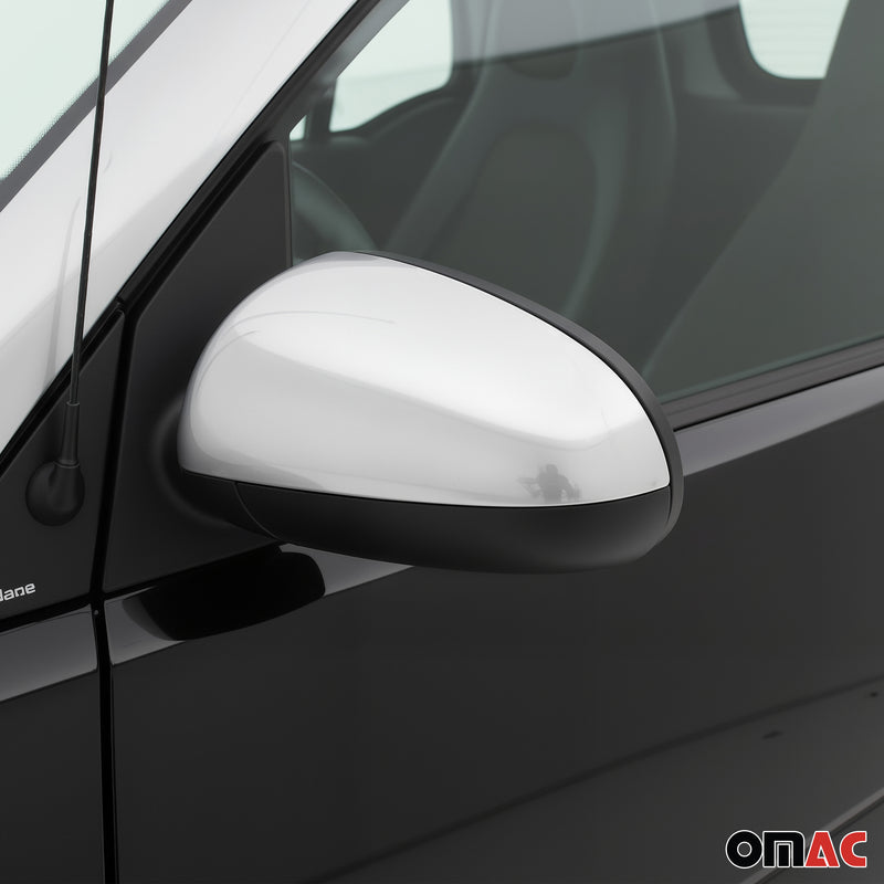 Coques de Rétroviseurs pour Smart Fortwo 2007-2015 en Acier Chromé Argent